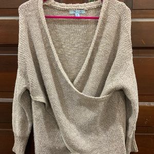 She and Sky front wrap sweater